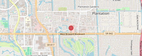 Map showing Dr. Gena Chiropractic - Plantation in Plantation, FL