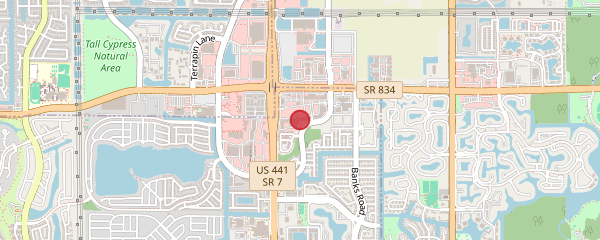 Map showing Care Wellness Center in Margate, FL